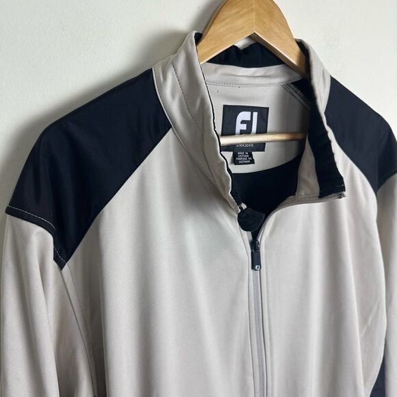 Footjoy Biege Fleece Lined Full Zip Jacket Men’s XL Read - Picture 2 of 14